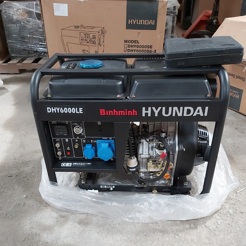 Máy Phát Điện 5KW Chạy Dầu Hyundai DHY6000LE 8 Máy phát điện chạy dầu Hyundai DHY6000LE 1 pha