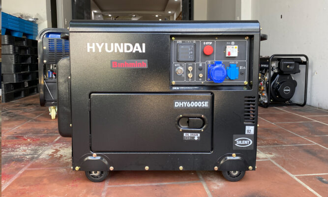 Máy Phát Điện 5KW Chạy Dầu Chống Ồn Hyundai DHY6000SE 15 Máy phát điện Hyundai DHY-6000SE