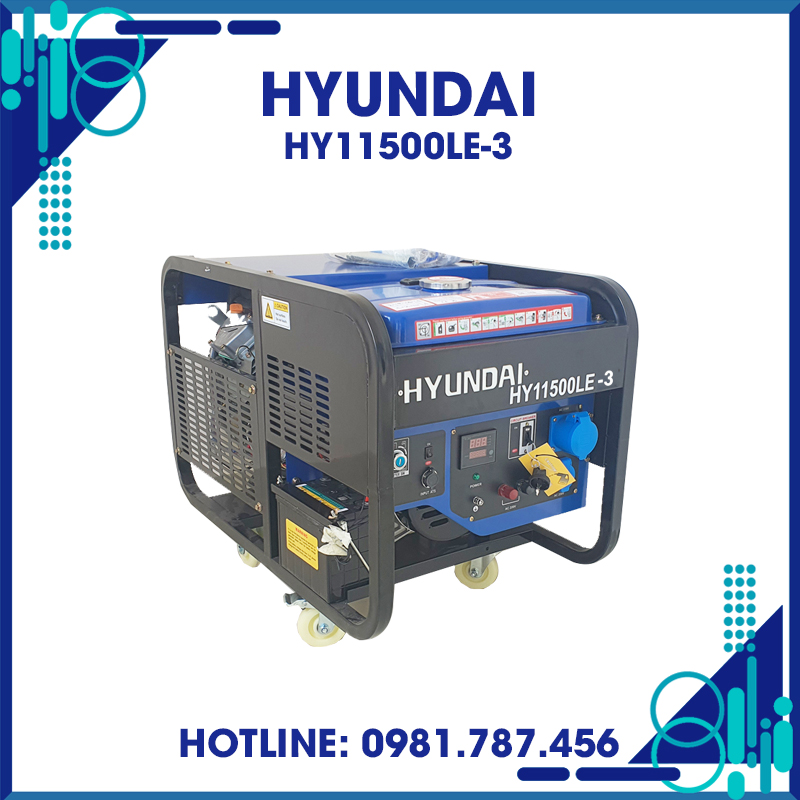 Máy phát điện 8KW chạy xăng 3 pha Hyundai HY11500LE-3 6 Máy phát điện 8KW chạy xăng 3 pha Hyundai HY11500LE-3