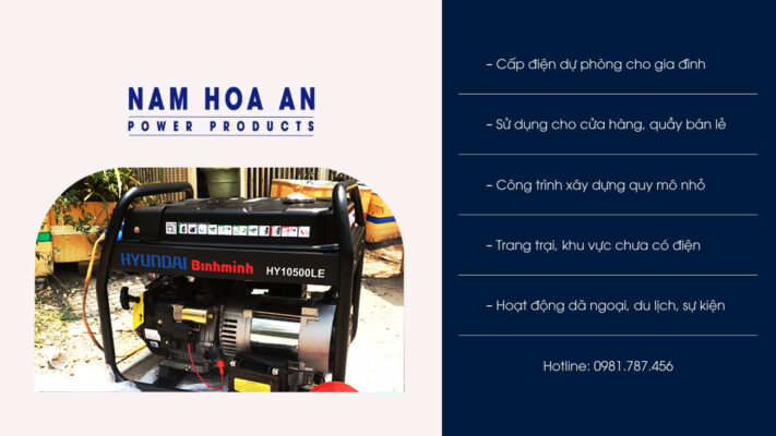 Máy phát điện 7KW chạy xăng Hyundai HY10500LE 10 Máy phát điện chạy xăng Hyundai HY10500LE