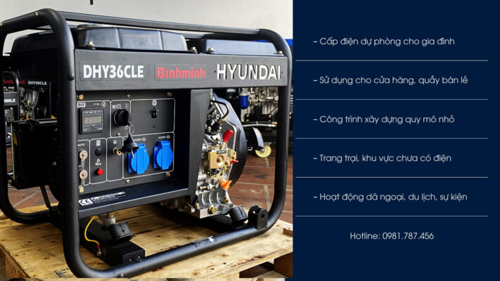 Máy Phát Điện 3KW Chạy Dầu Hyundai DHY36CLE 17 Máy phát điện Hyundai DHY36CLE