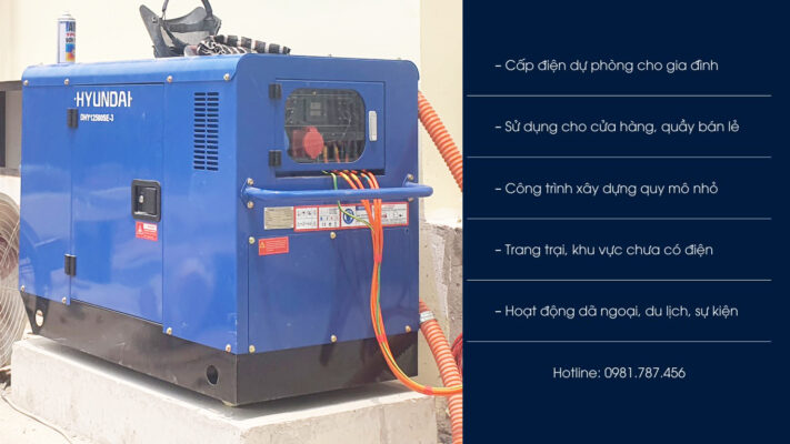 Máy Phát Điện 10KW Chạy Dầu Chống Ồn 3 Pha Hyundai DHY12500SE-3 16 Máy phát điện chạy dầu Hyundai DHY-12500SE-3