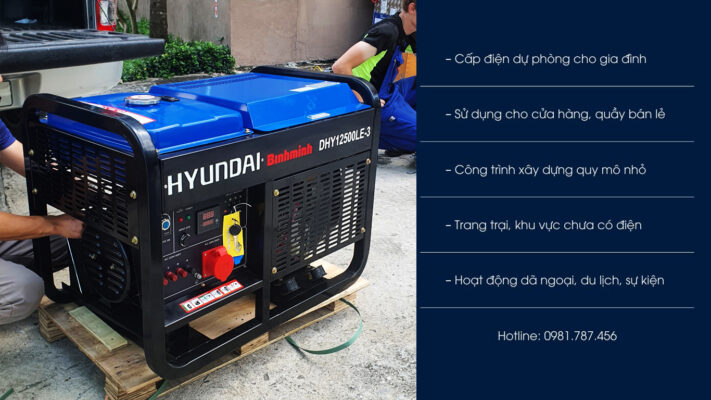 Máy Phát Điện 10KW Chạy Dầu 3 Pha Hyundai DHY12500LE-3 17 Máy phát điện Hyundai DHY12500LE-3