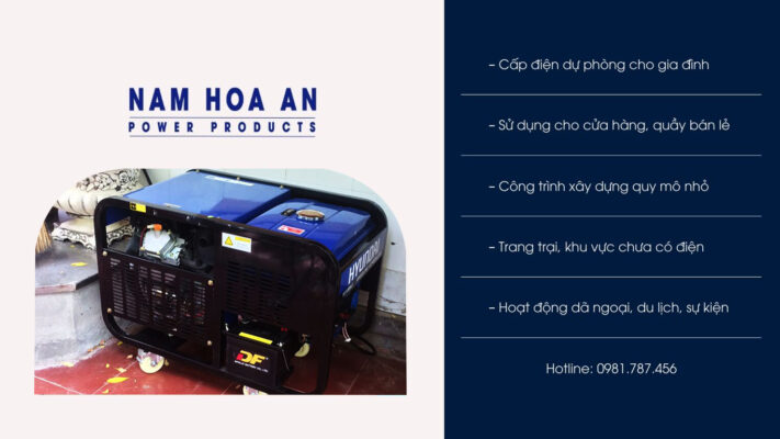 Máy phát điện chạy xăng Hyundai HY-11500LE