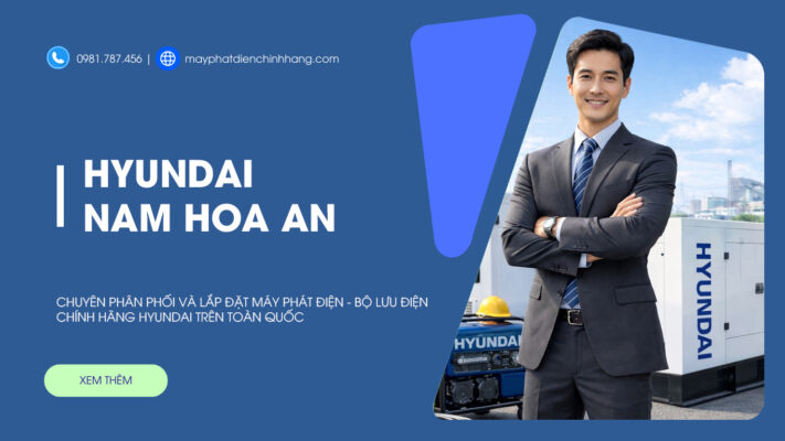 Máy Phát Điện 5KW Chạy Dầu 3 Pha Hyundai DHY6000SE-3 18 HYUNDAI NAM HÒA AN