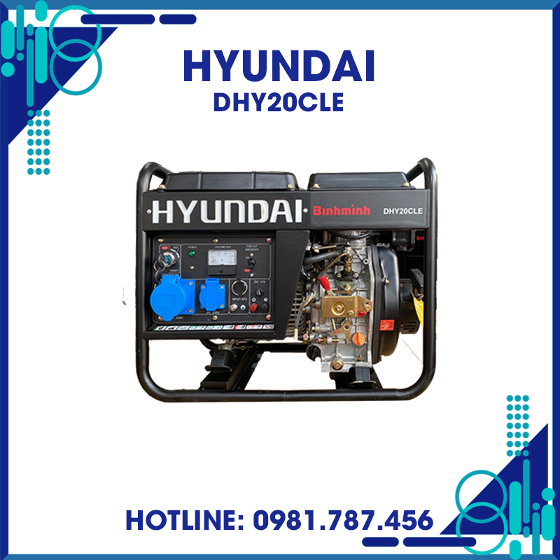 Máy Phát Điện 2KW Chạy Dầu Hyundai DHY20CLE 6 Máy Phát Điện 2KW Chạy Dầu Hyundai DHY20CLE