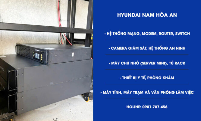 Ứng dụng của bộ lưu điện rack 1kva Hyundai online 1 pha