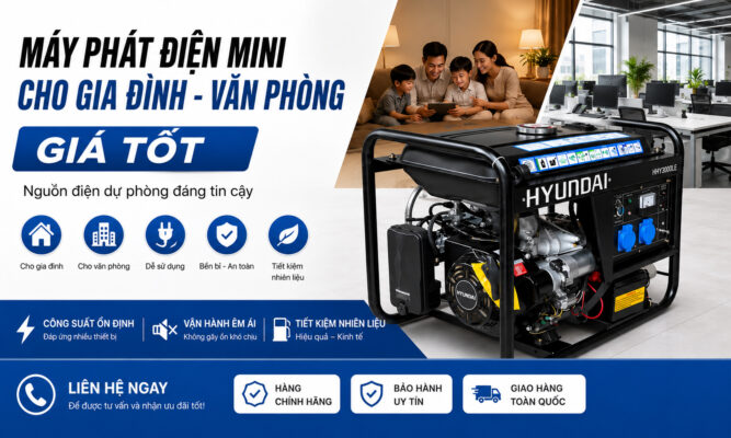 Máy phát điện Mini cho gia đình và văn phòng giá tốt